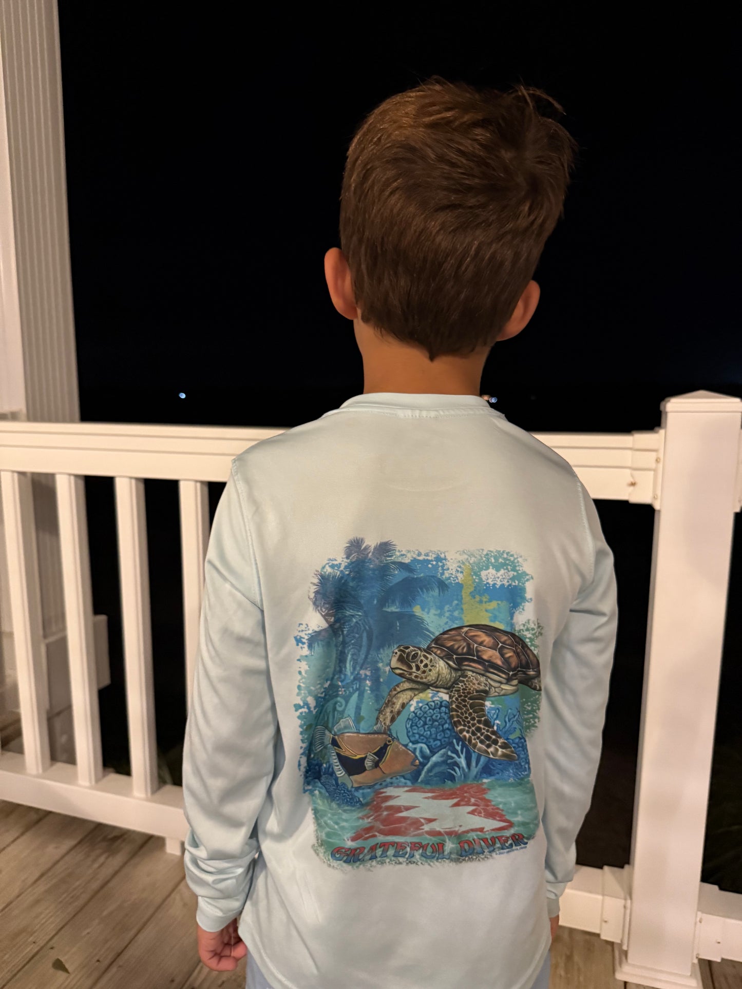 Grateful Diver Aloha Turtle UV Shirt - Youth