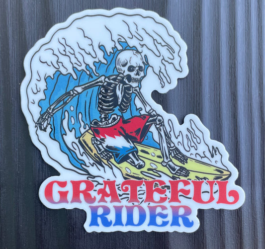 Grateful Rider Surf Rider Sticker