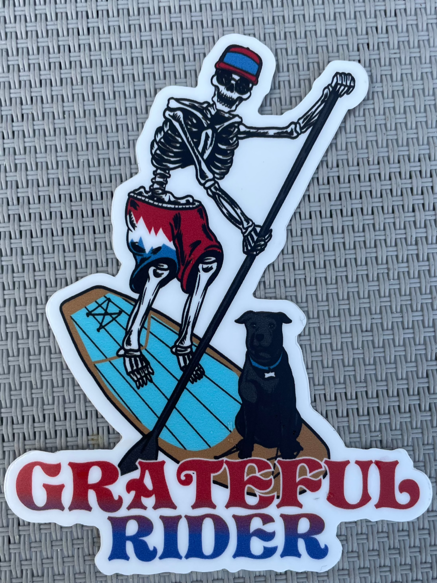 Grateful Rider Paddleboarder Sticker