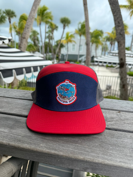 Grateful Diver Skeleton Diver Trucker Hat