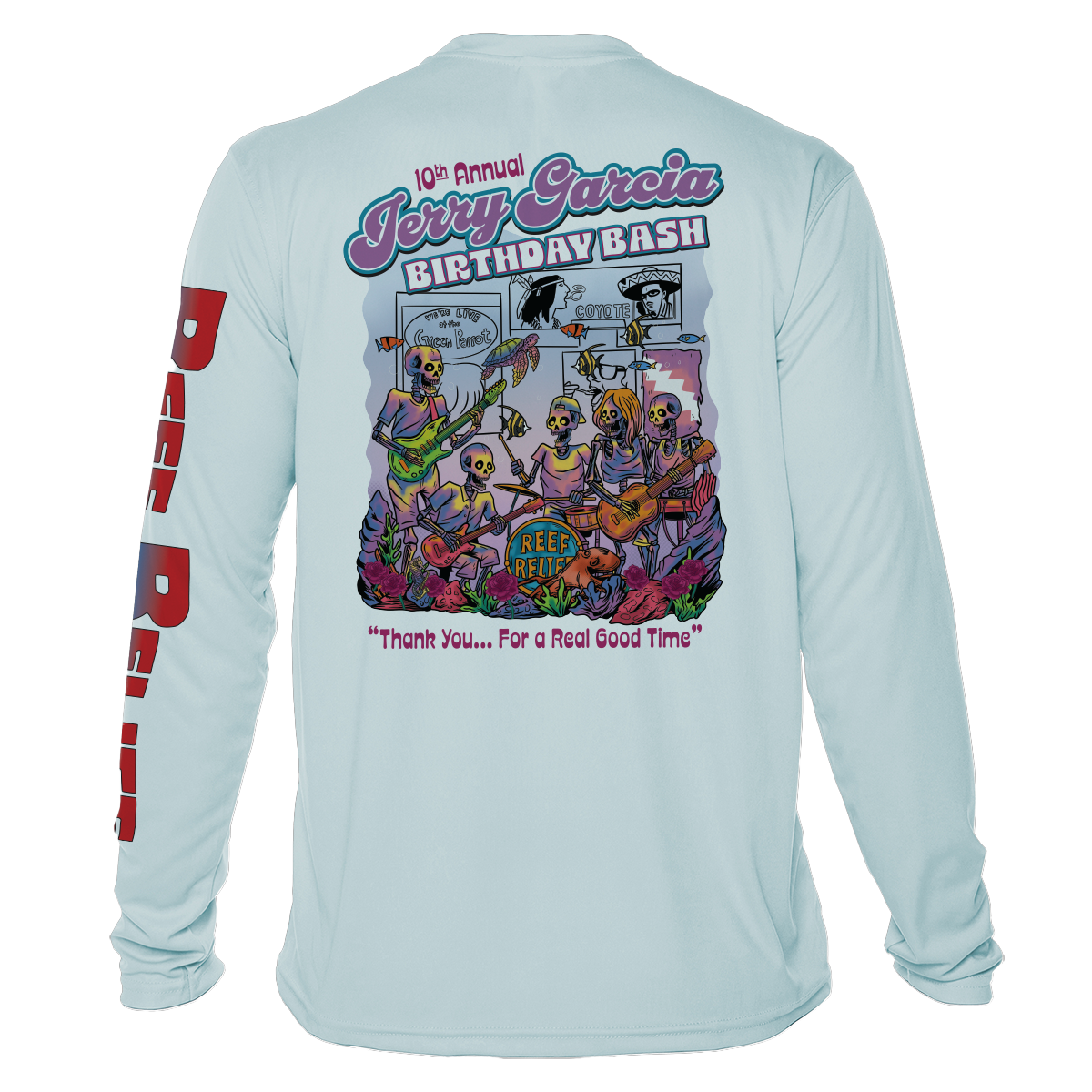Grateful Diver 10th Annual Jerry Garcia Birthday Bash UV Shirt