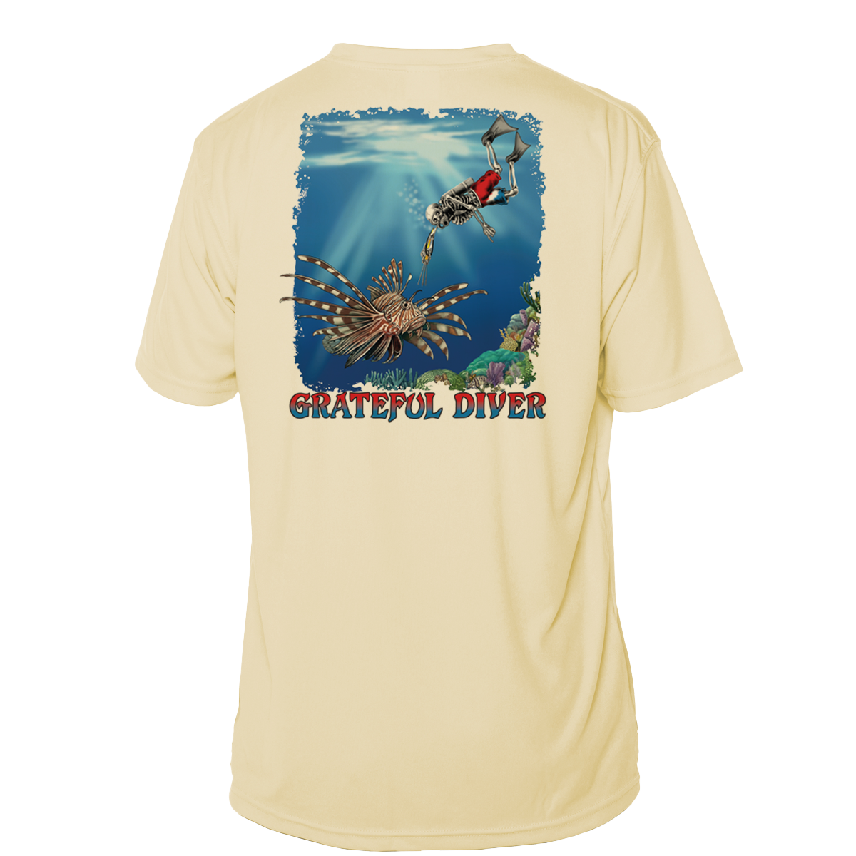 Grateful Diver Lionfish Hunter Short Sleeve UV Shirt