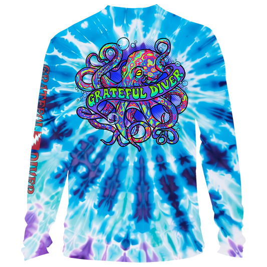Grateful Diver Octopus Tie Dye UV Shirt