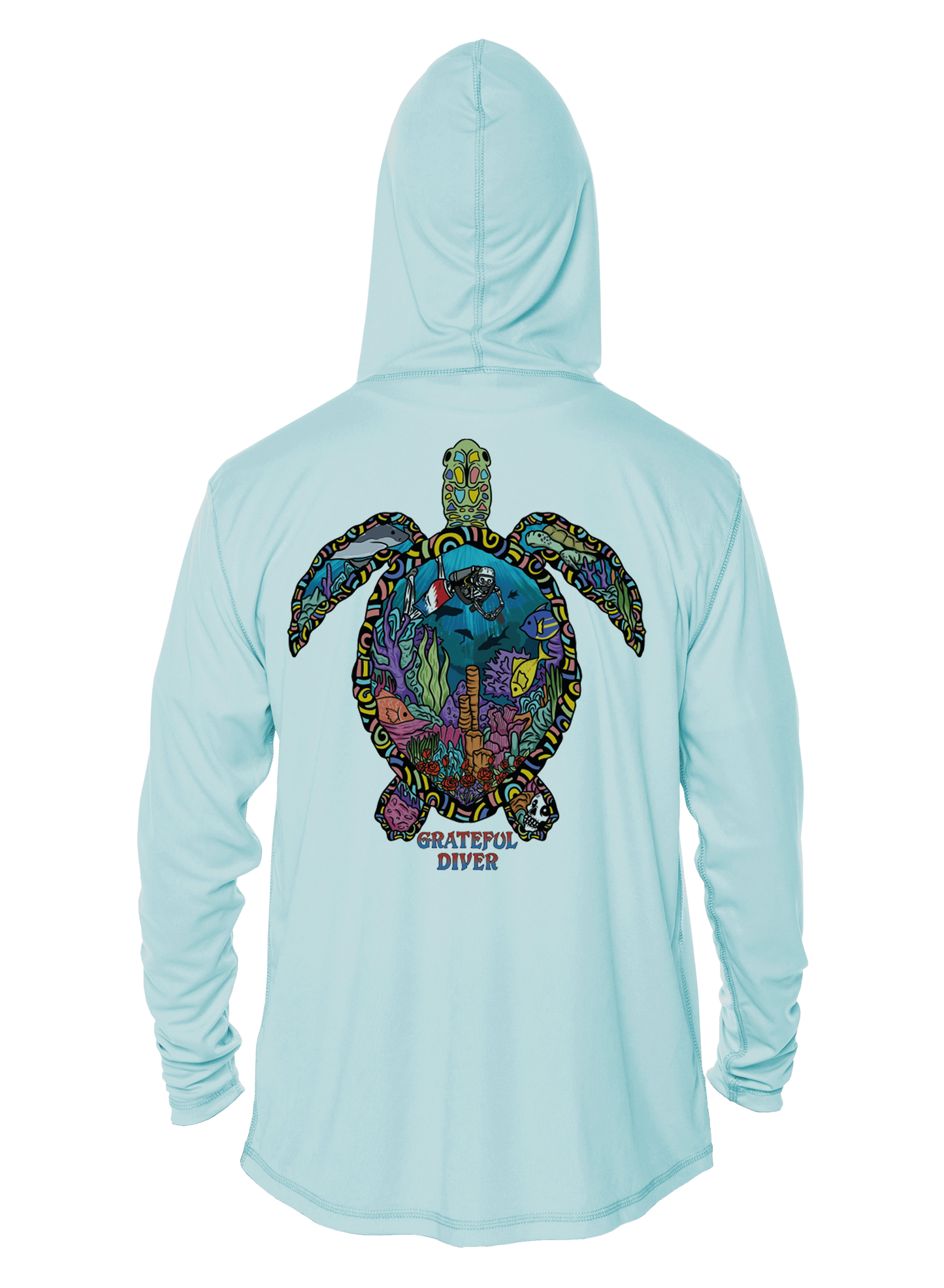 Grateful Diver Psychedelic Turtle UV Hoodie