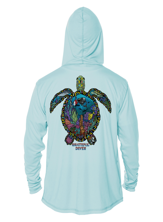 Grateful Diver Psychedelic Turtle UV Hoodie