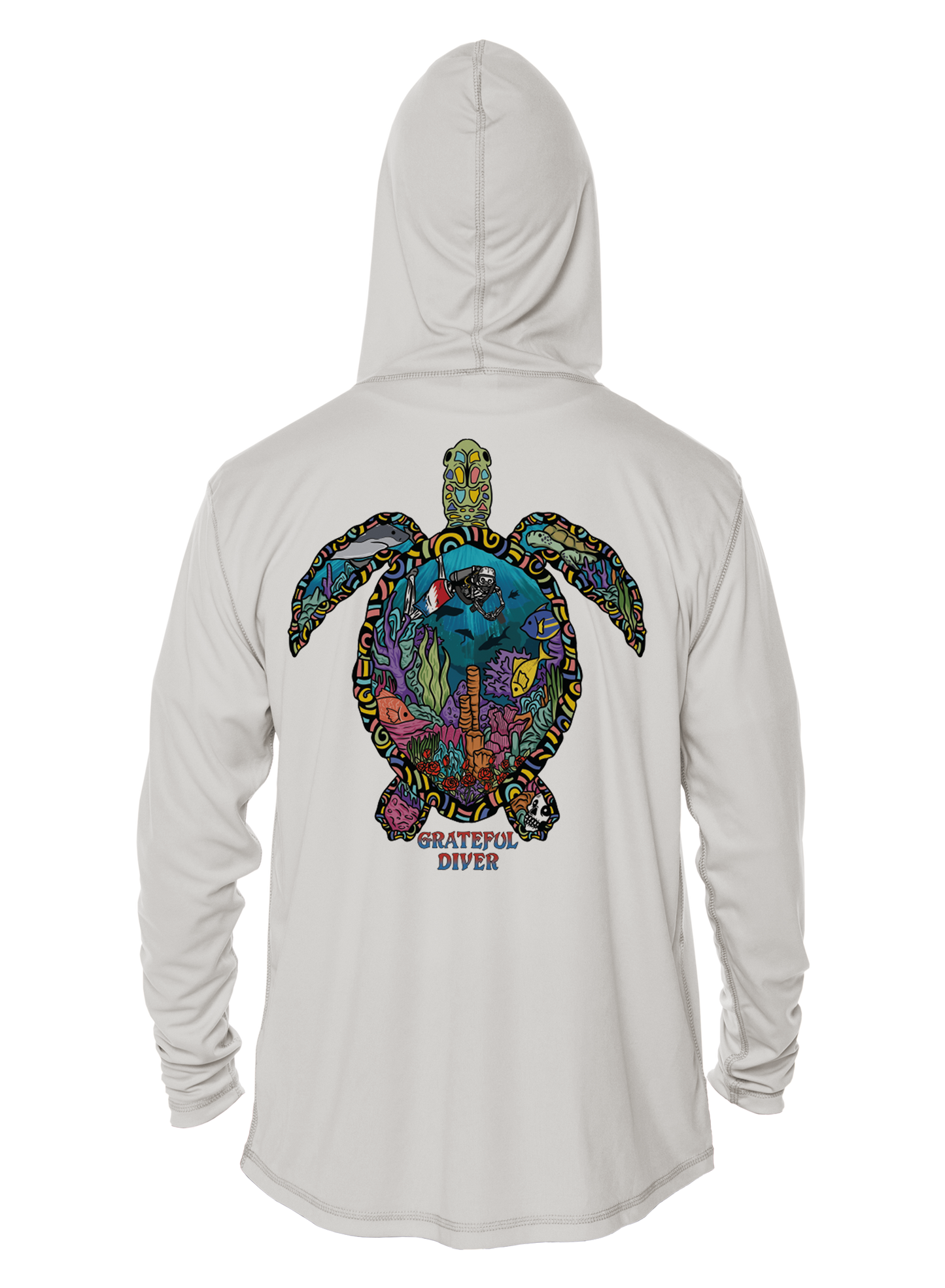 Grateful Diver Psychedelic Turtle UV Hoodie