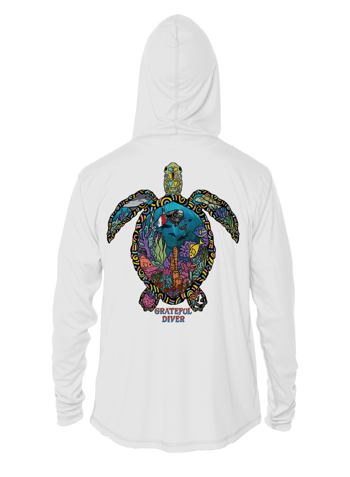 Grateful Diver Psychedelic Turtle UV Hoodie