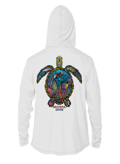 Grateful Diver Psychedelic Turtle UV Hoodie