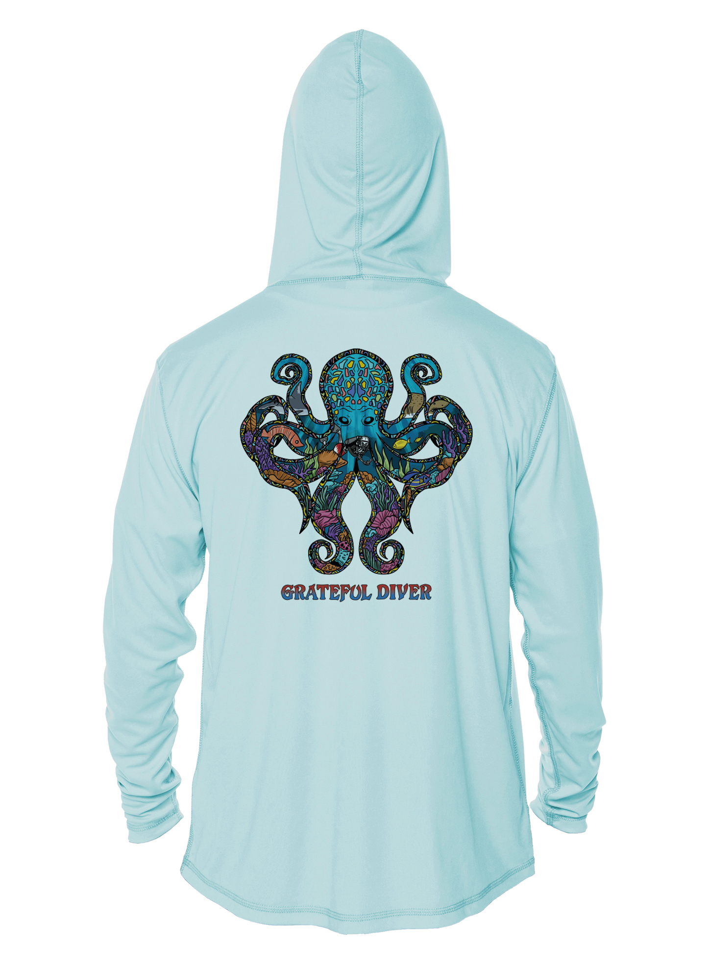 Grateful Diver Psychedelic Octopus UV Hoodie