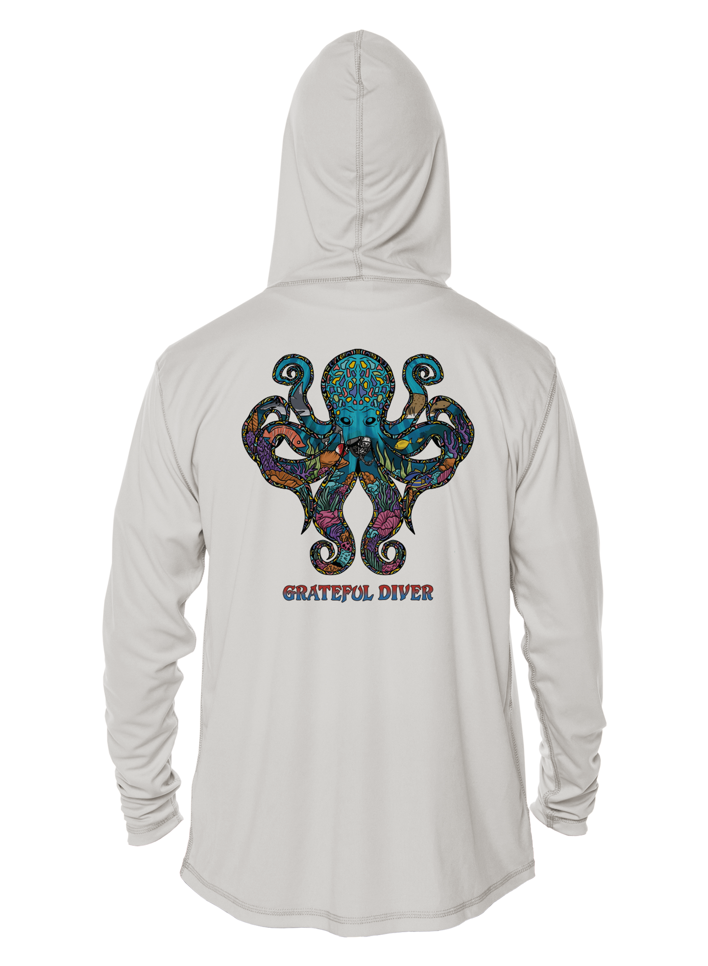 Grateful Diver Psychedelic Octopus UV Hoodie