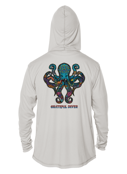 Grateful Diver Psychedelic Octopus UV Hoodie