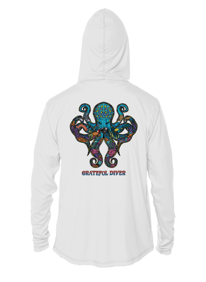 Grateful Diver Psychedelic Octopus UV Hoodie