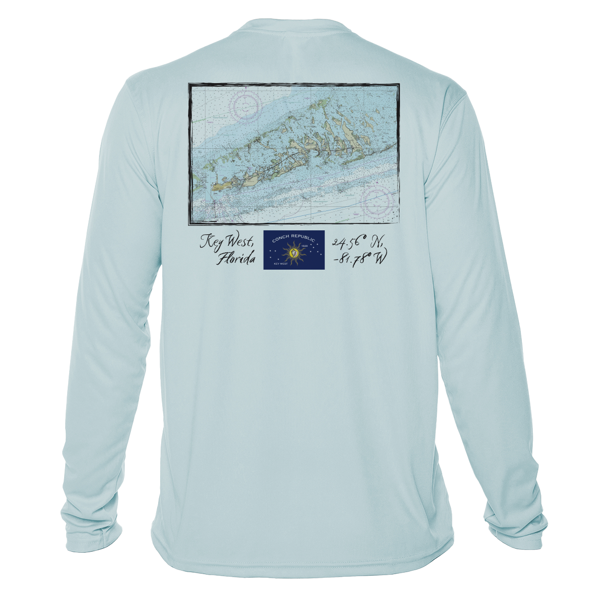 Grateful Outdoors Key West Navigational Chart UV Shirt