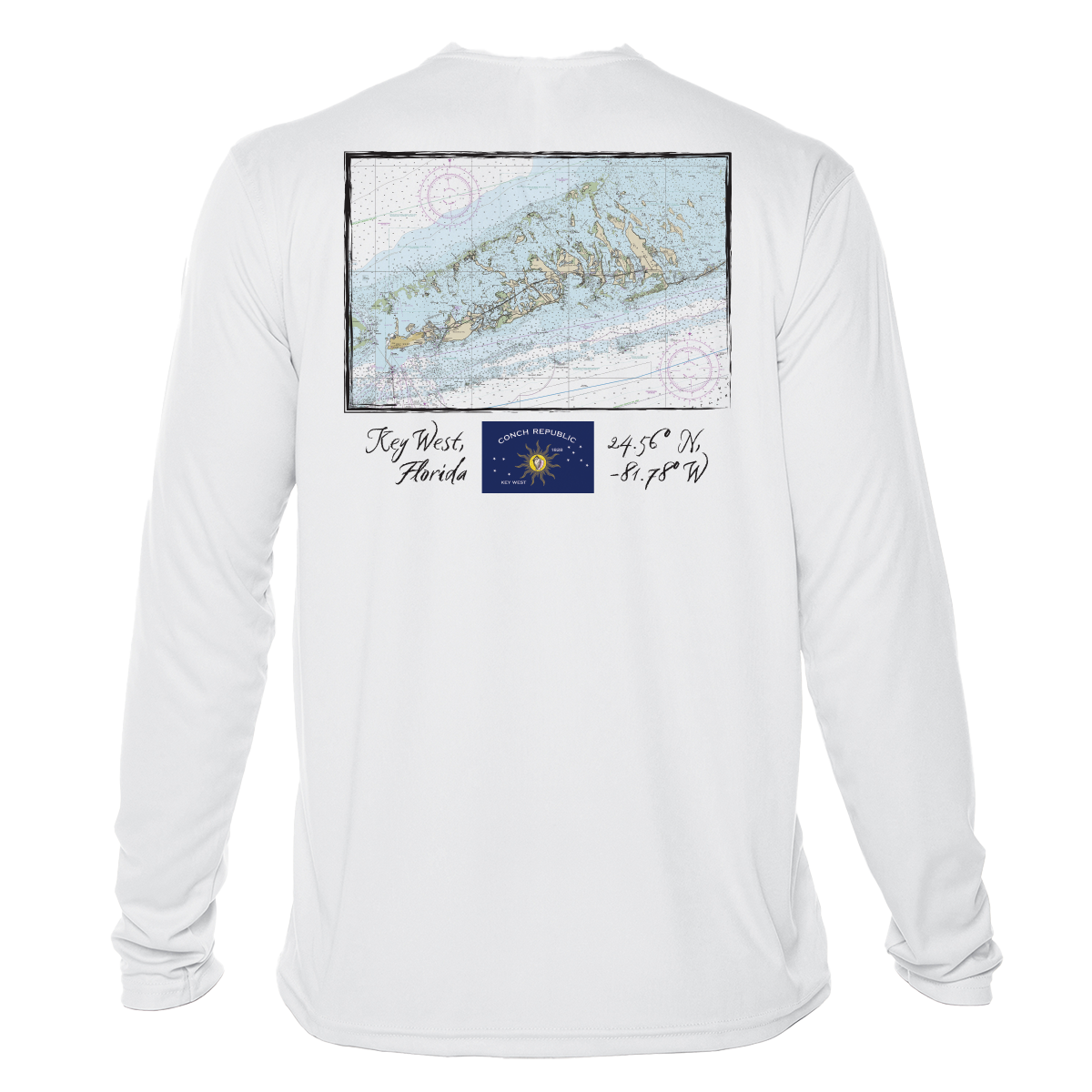 Grateful Outdoors Key West Navigational Chart UV Shirt