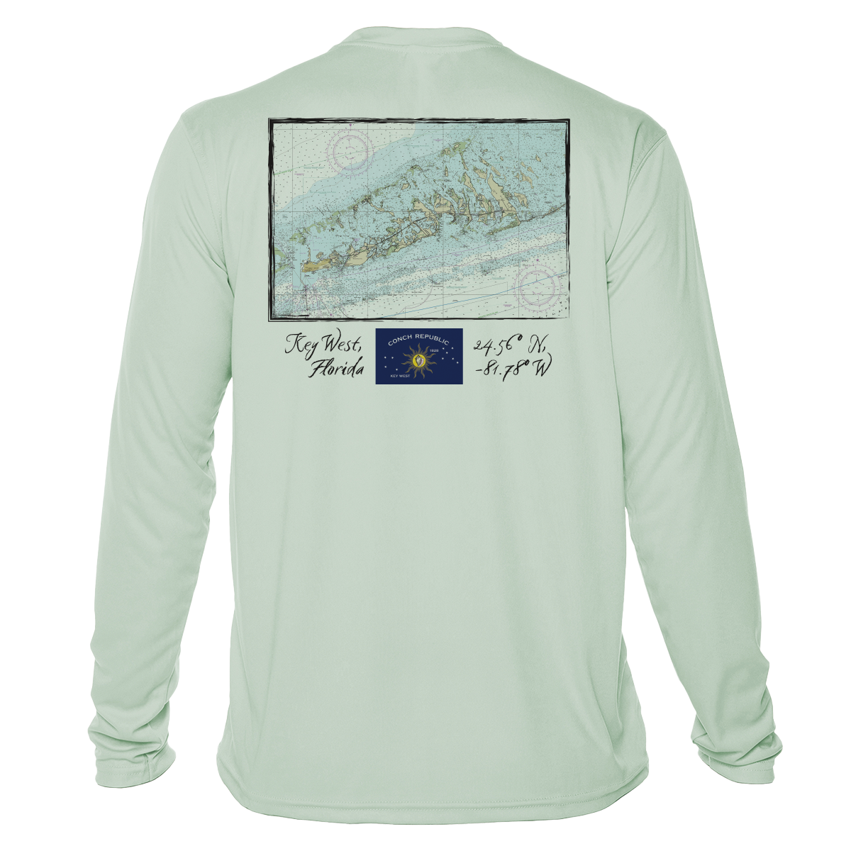 Grateful Outdoors Key West Navigational Chart UV Shirt