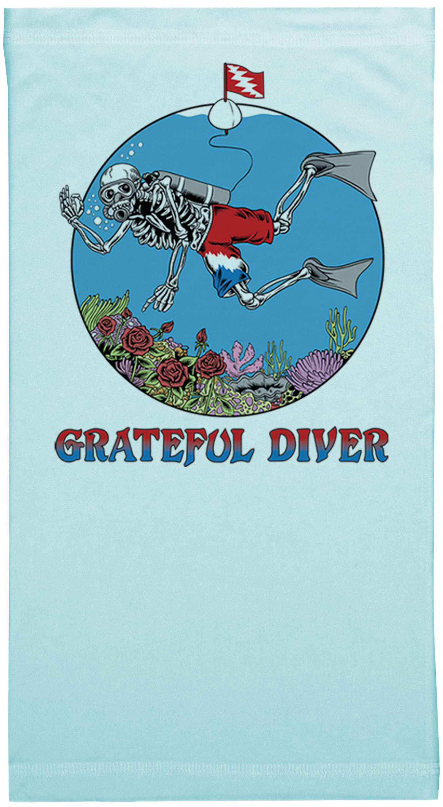 Grateful Diver Skeleton Diver Neck Gaiter