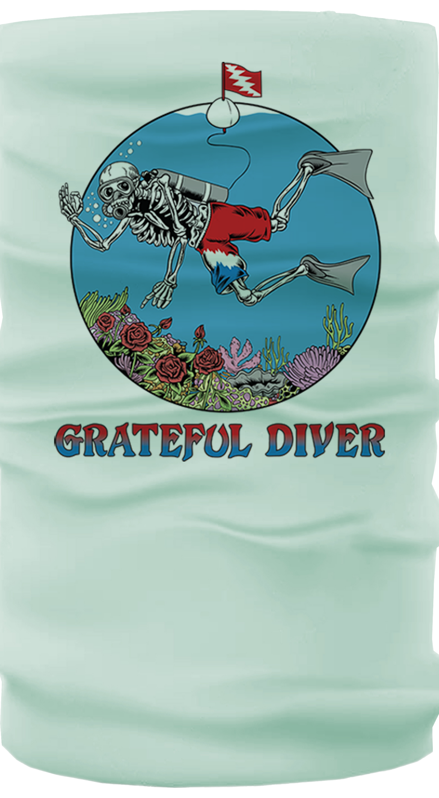 Grateful Diver Skeleton Diver Neck Gaiter