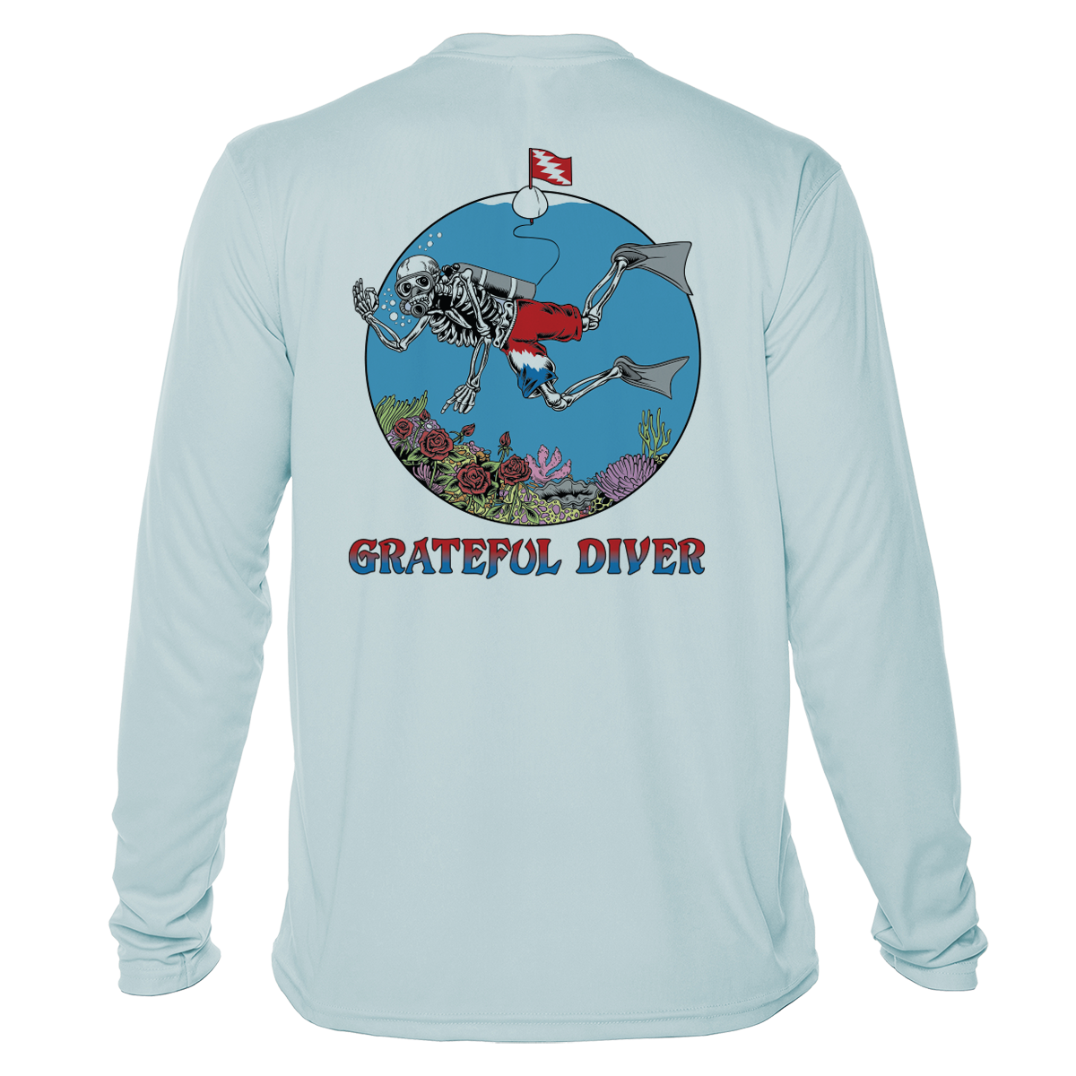 Skeleton Diver UPF 50+ Long Sleeve Shirt | Grateful Diver