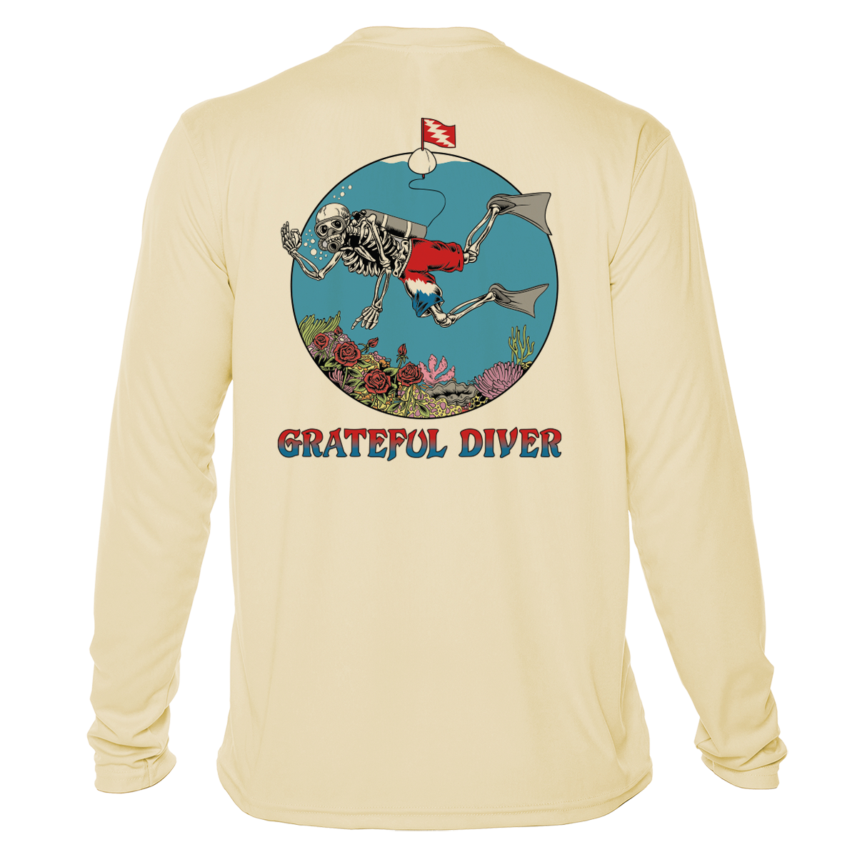 Skeleton Diver UPF 50+ Long Sleeve Shirt | Grateful Diver