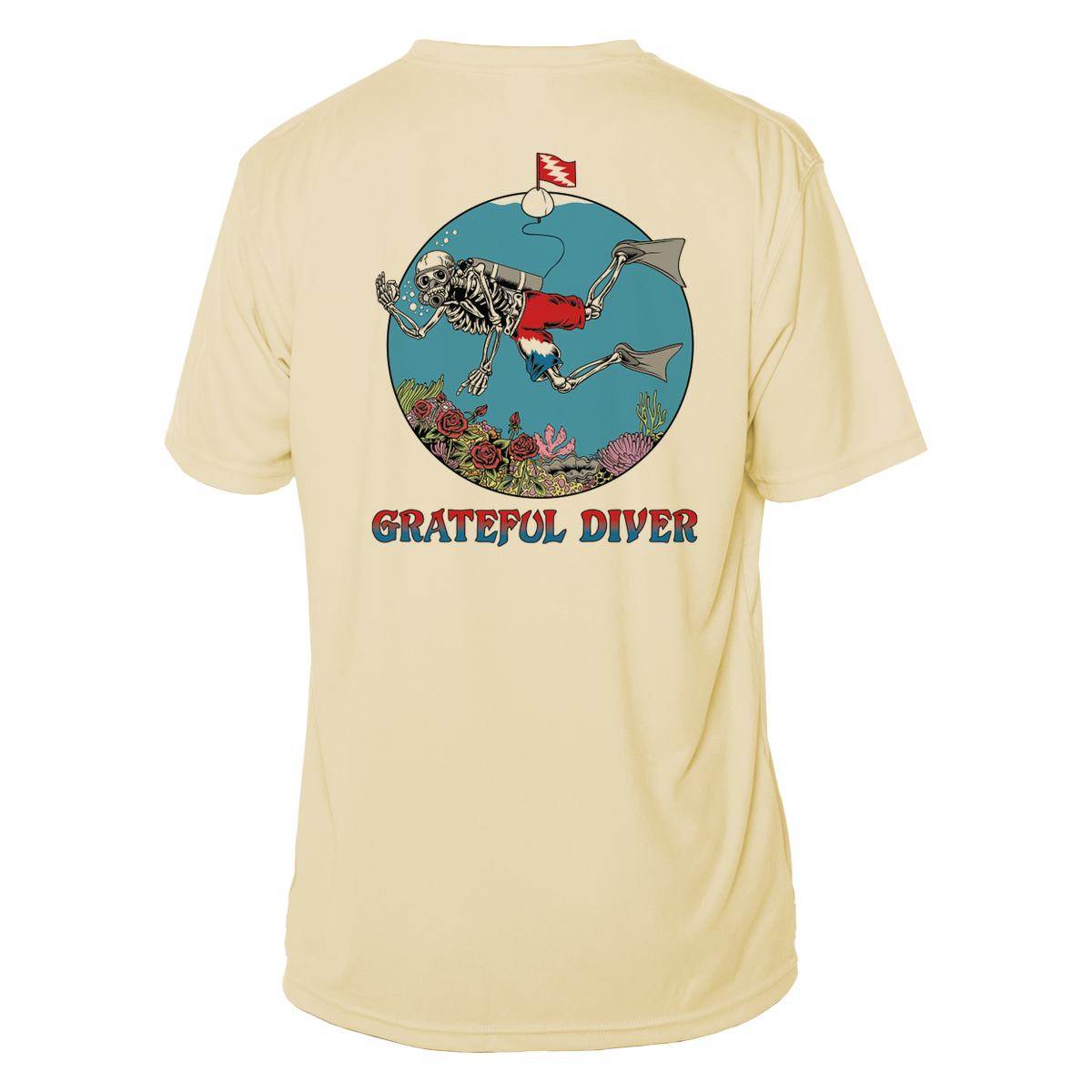 Skeleton Diver UPF 50+ Short Sleeve | Grateful Diver