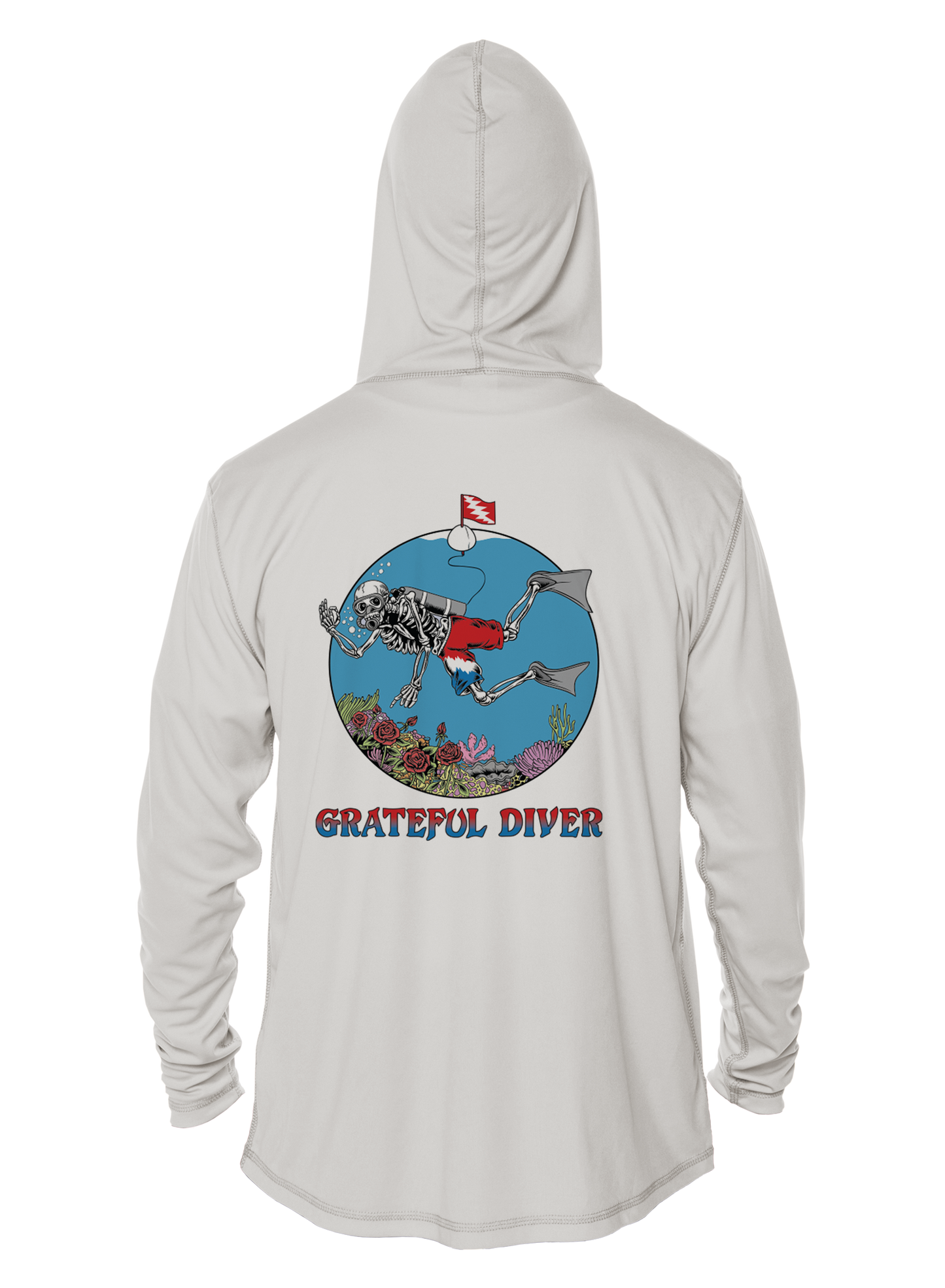 Skeleton Diver UPF 50+ Performance Hoodie | Grateful Diver