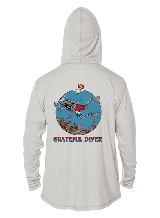 Skeleton Diver UPF 50+ Performance Hoodie | Grateful Diver