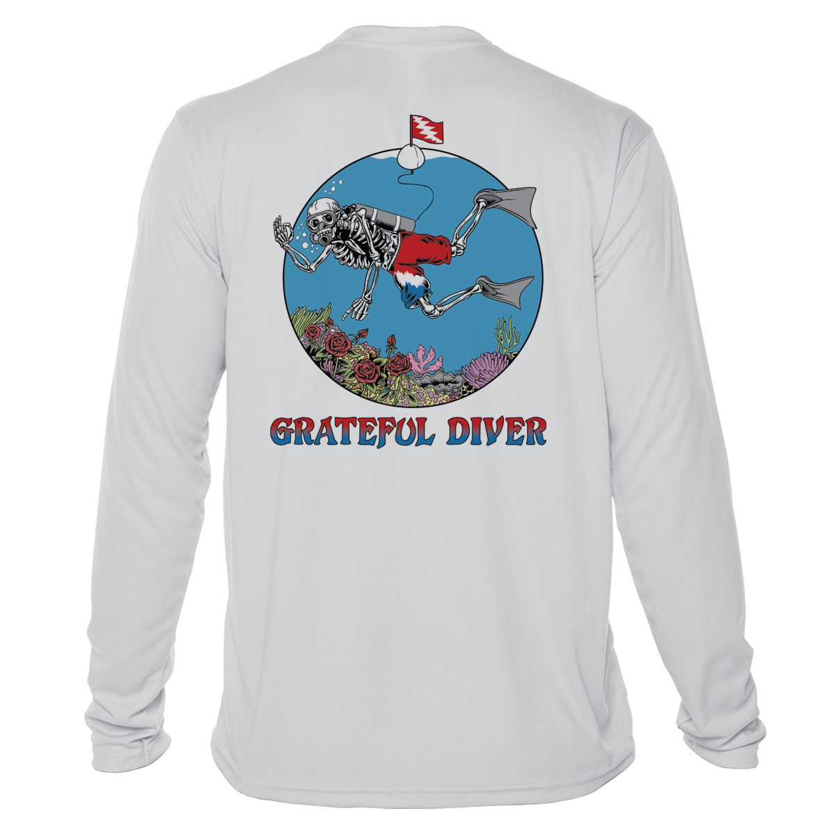 Skeleton Diver UPF 50+ Long Sleeve Shirt | Grateful Diver