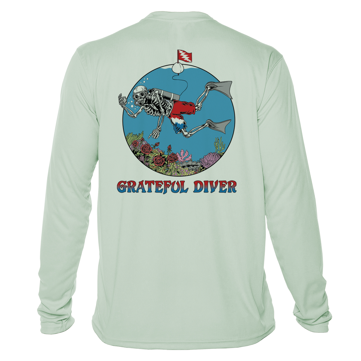 Skeleton Diver UPF 50+ Long Sleeve Shirt | Grateful Diver