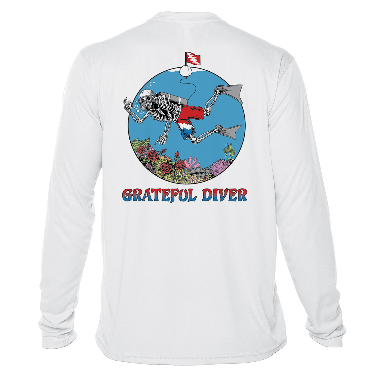 Skeleton Diver UPF 50+ Long Sleeve Shirt | Grateful Diver