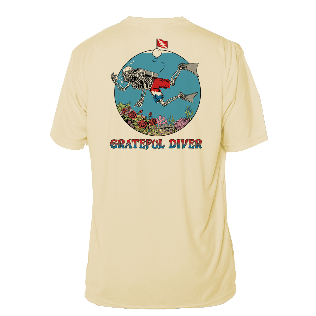 Grateful Diver Skeleton Diver Short Sleeve UV Shirt