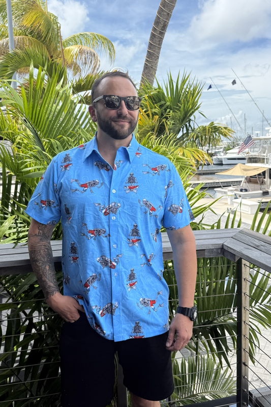 Skeleton Diver Button Down