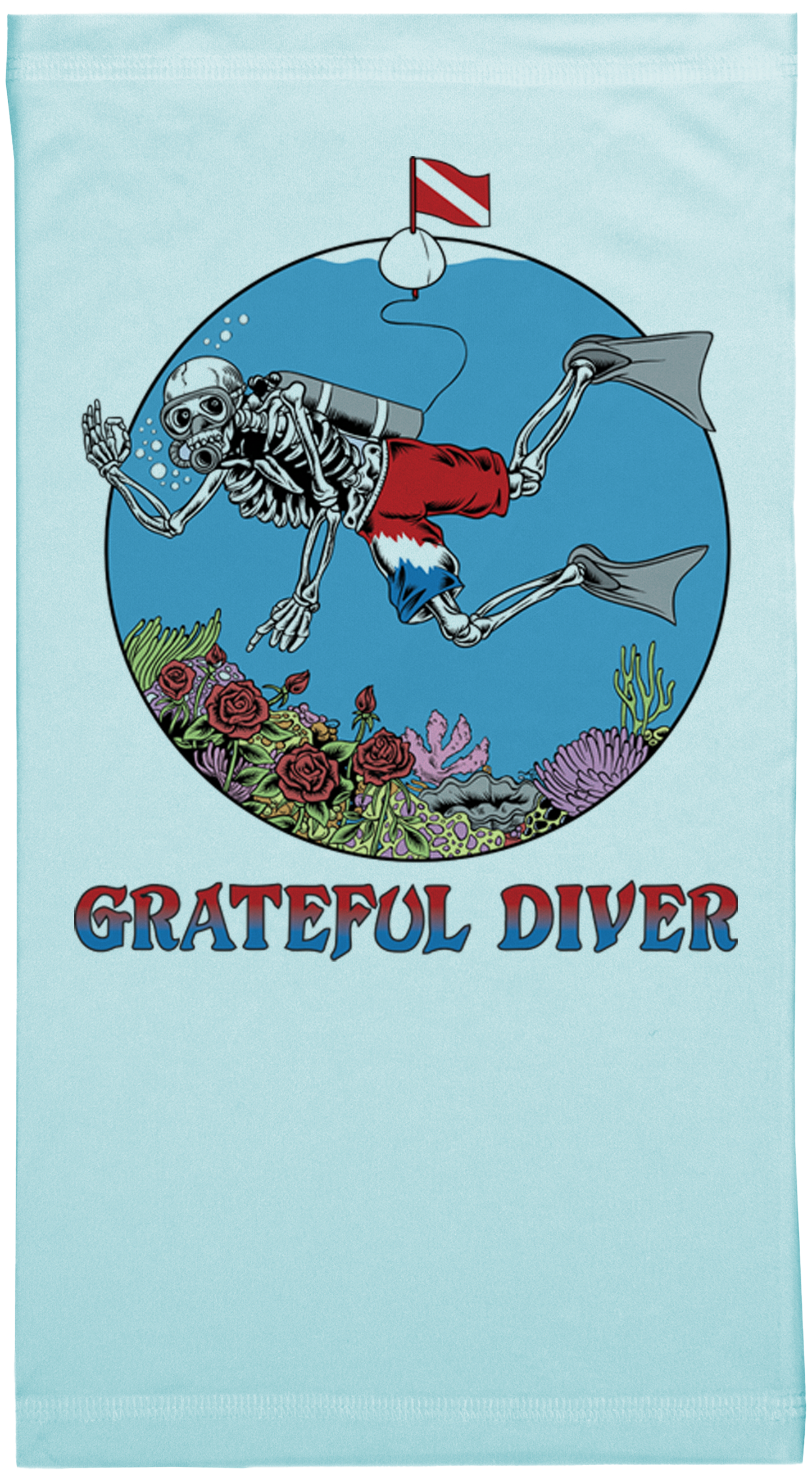Skeleton Diver UPF 50+ Performance Neck Gaiter | Grateful Diver