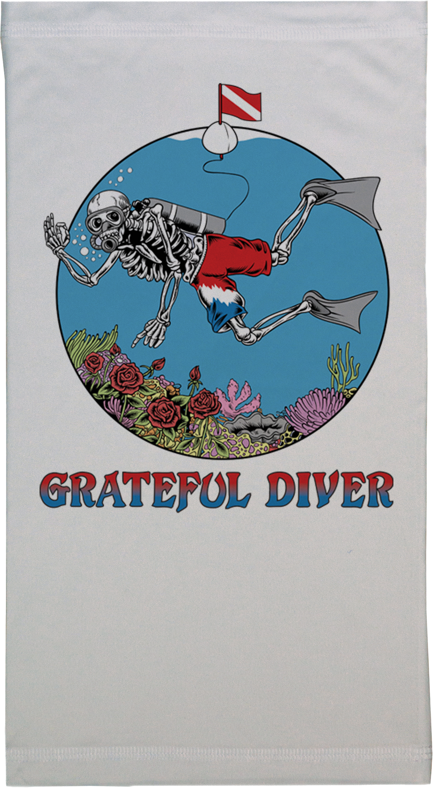 Skeleton Diver UPF 50+ Performance Neck Gaiter | Grateful Diver