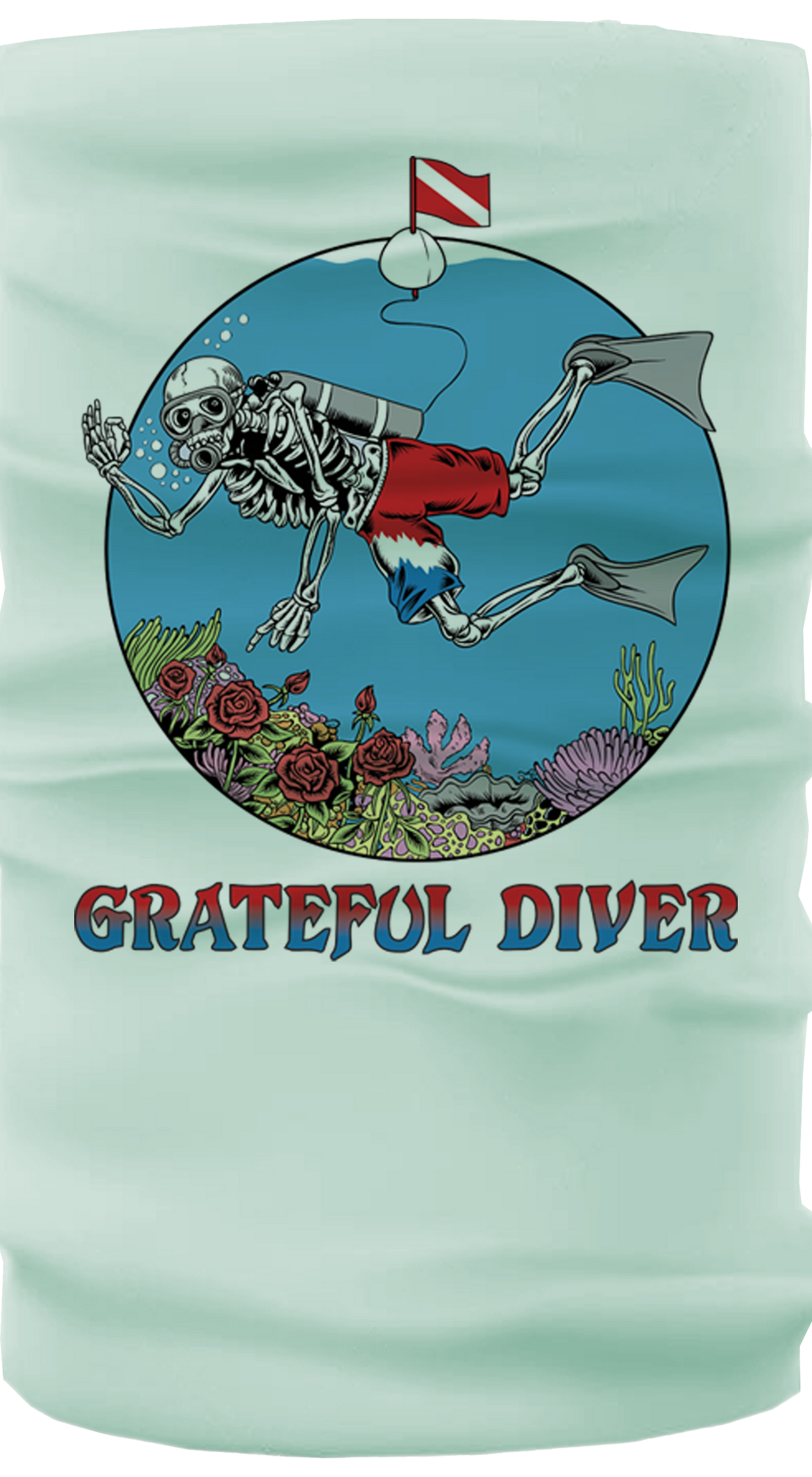 Skeleton Diver UPF 50+ Performance Neck Gaiter | Grateful Diver