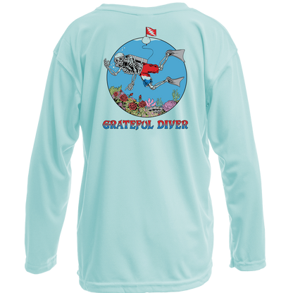 Grateful Diver Skeleton Diver UV Shirt - Youth