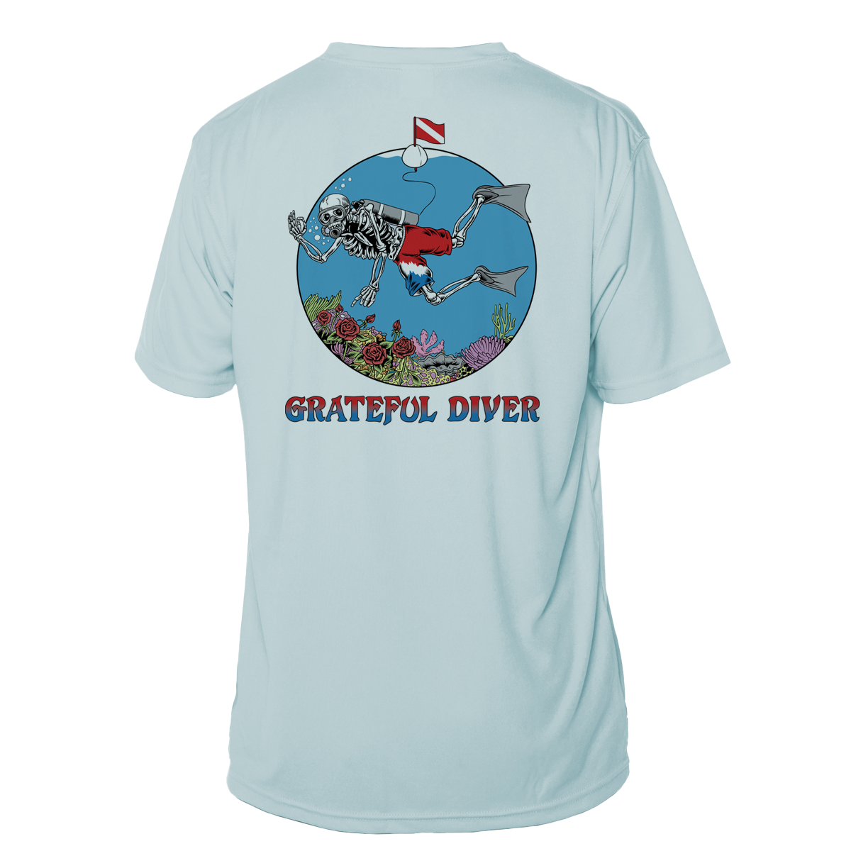 Grateful Diver Skeleton Diver Short Sleeve UV Shirt