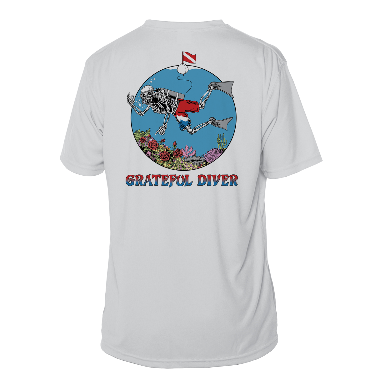 Grateful Diver Skeleton Diver Short Sleeve UV Shirt