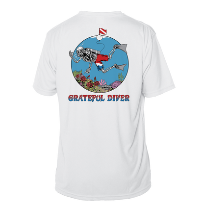 Grateful Diver Skeleton Diver Short Sleeve UV Shirt