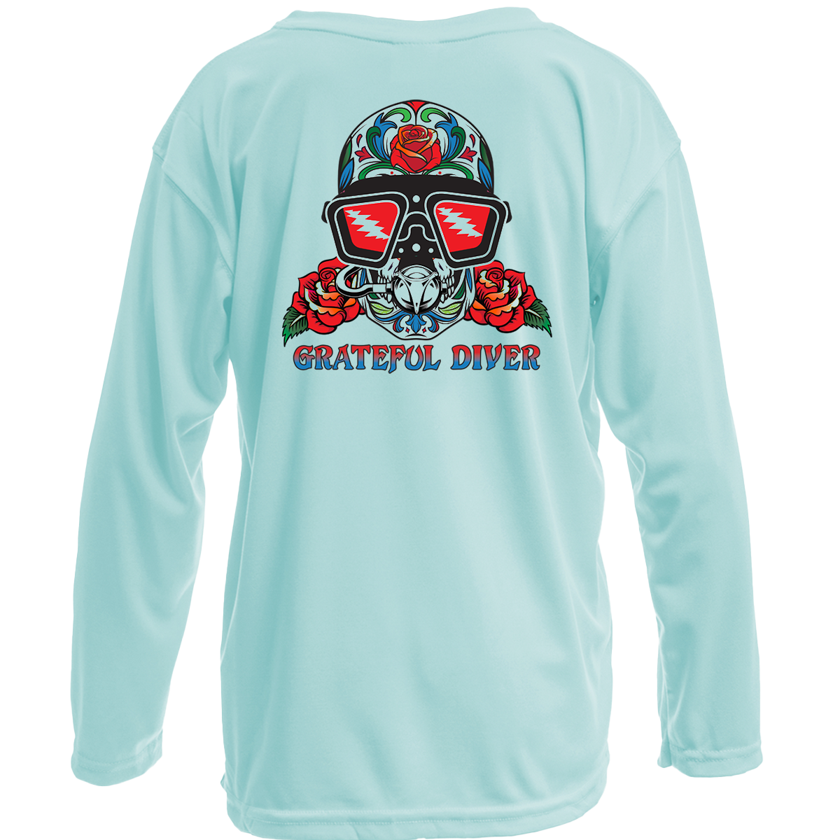 Grateful Diver Sugar Skull UV Shirt - Youth