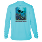 Grateful Diver Reef Diver UV Shirt back in water blue off figure