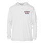Grateful Diver Classic UV Shirt Hoodie in white front shot off figure