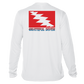 Grateful Diver Classic UV Shirt in white back shot off figure