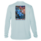 Grateful Diver Artist's Collection by Irina Pushkareva: Caribbean Reef Octopus UV Shirt in arctic blue back shot off figure