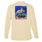 Grateful Diver Artist's Collection by Irina Pushkareva: Hawksbill Turtle UV Shirt in pale yellow back shot off figure