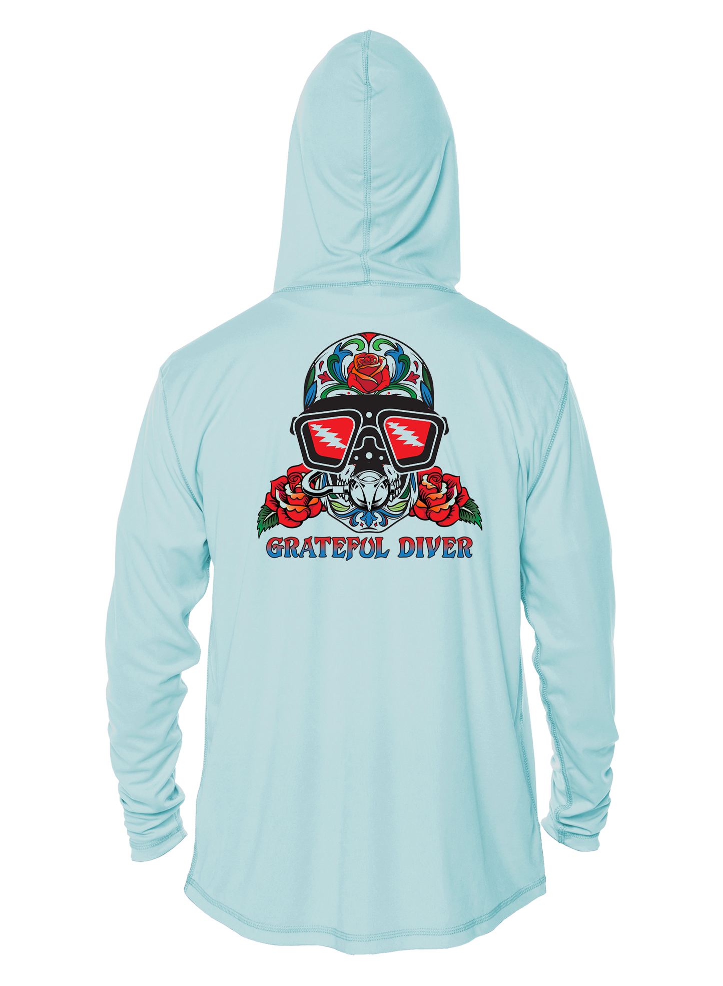 Grateful Diver Sugar Skull UV Hoodie