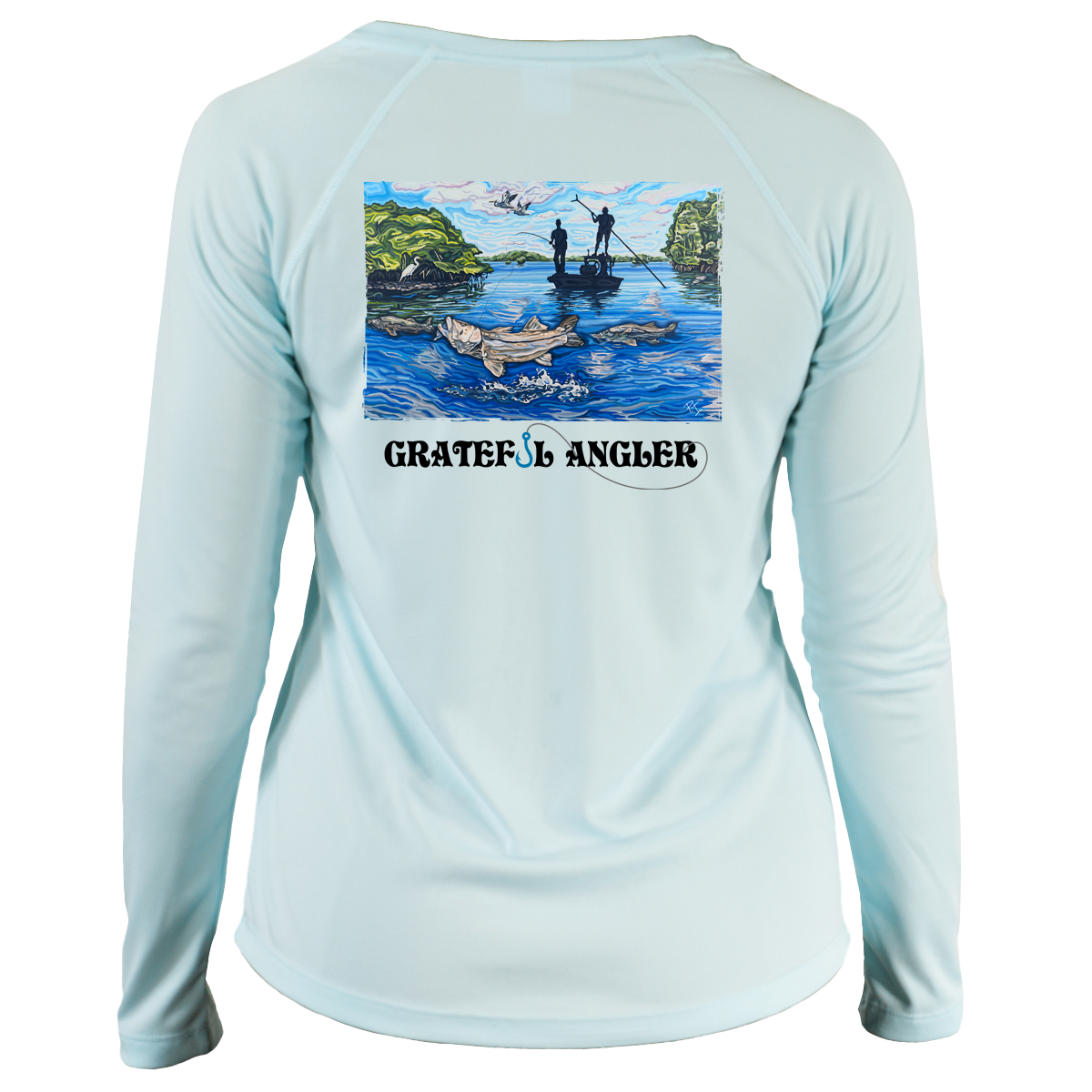 Grateful Angler Artist's Collection: Fishing for Snook UV Shirt - Women's V-Neck