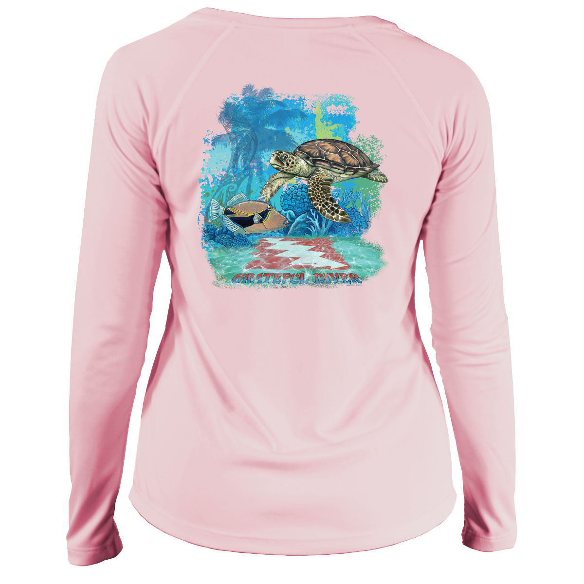 Grateful Diver Aloha Turtle UV Shirt - Women's V-Neck