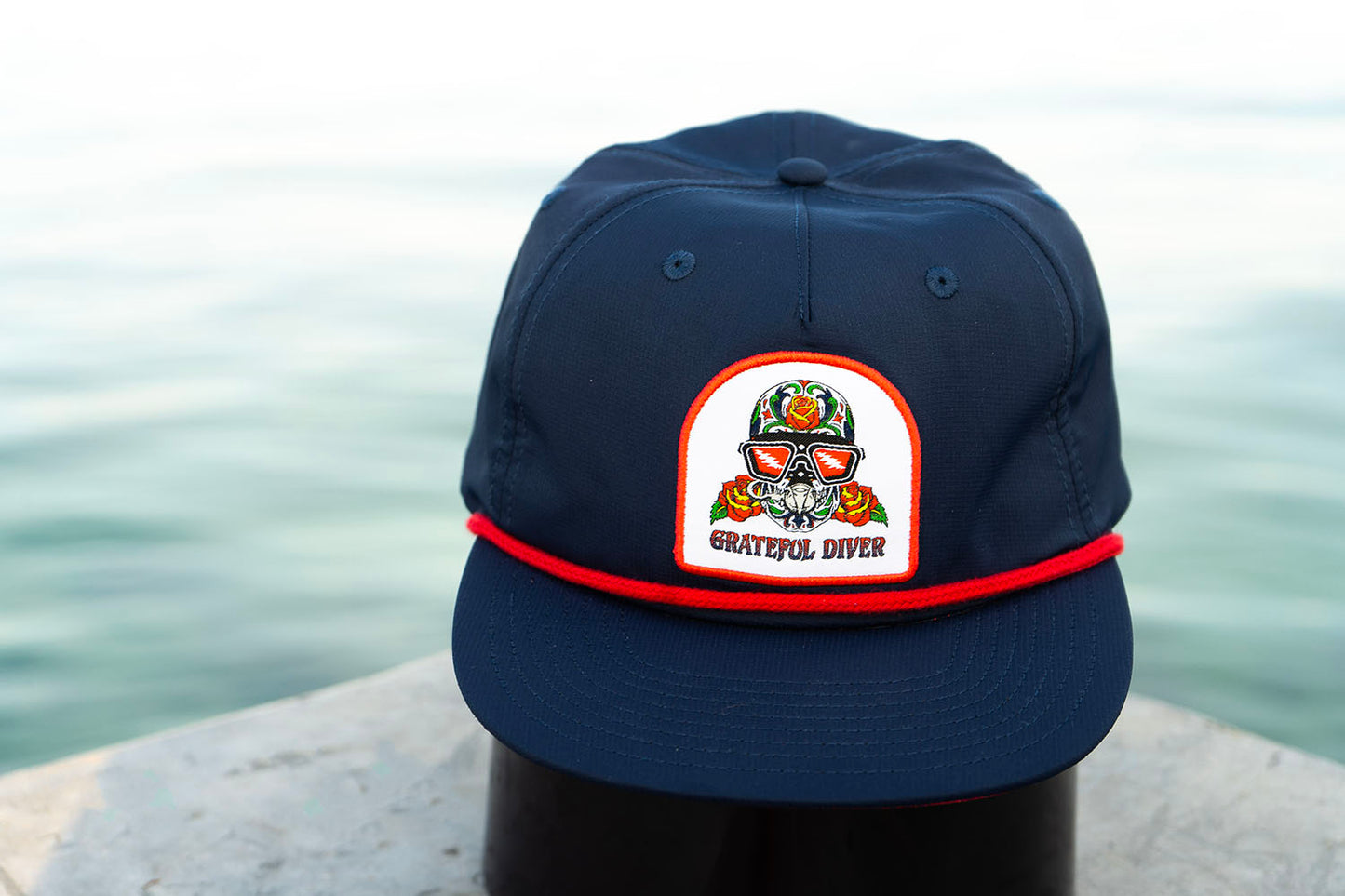 Grateful Diver Sugar Skull Camper Hat