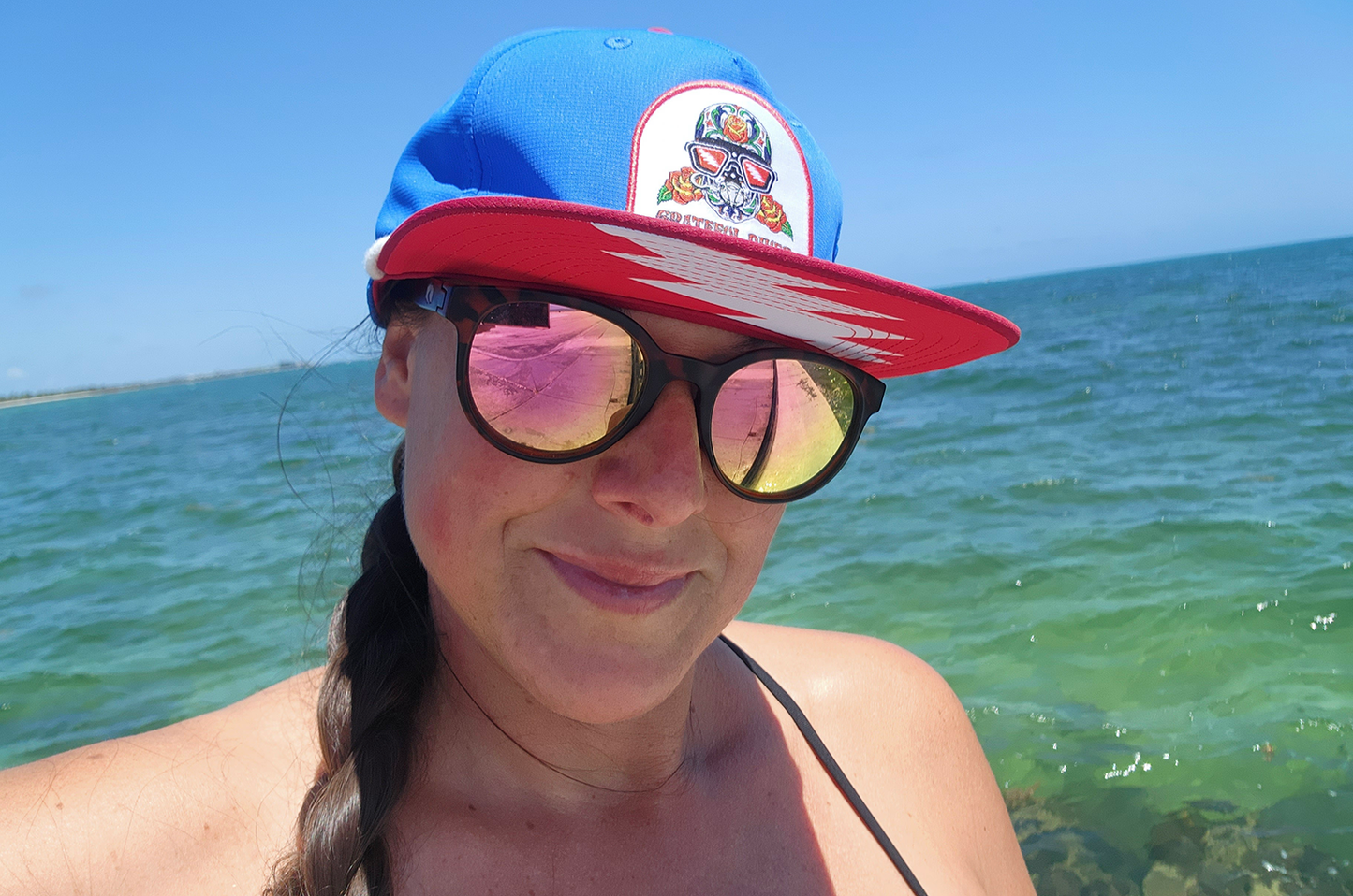 Grateful Diver Sugar Skull Camper Hat