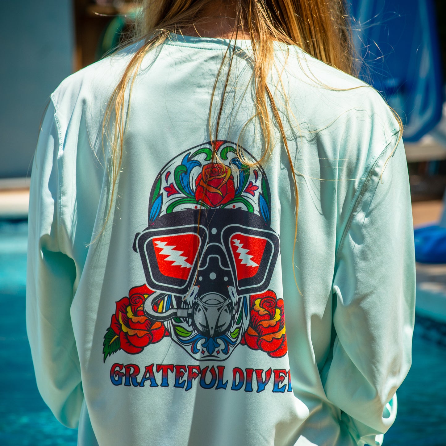 Grateful Diver Sugar Skull UV Shirt